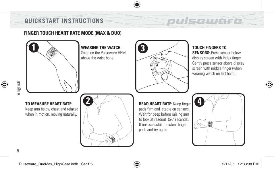 Highgear PulseWare Duo User Manual | Page 6 / 36