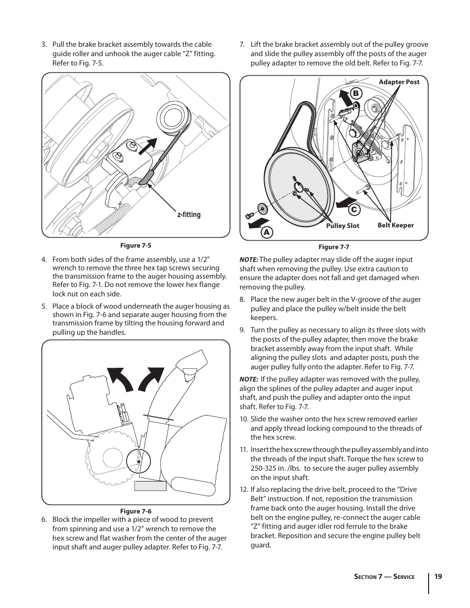 Cub Cadet TWO STAGE SNOW THROWER 930 SWE User Manual | Page 19 / 28
