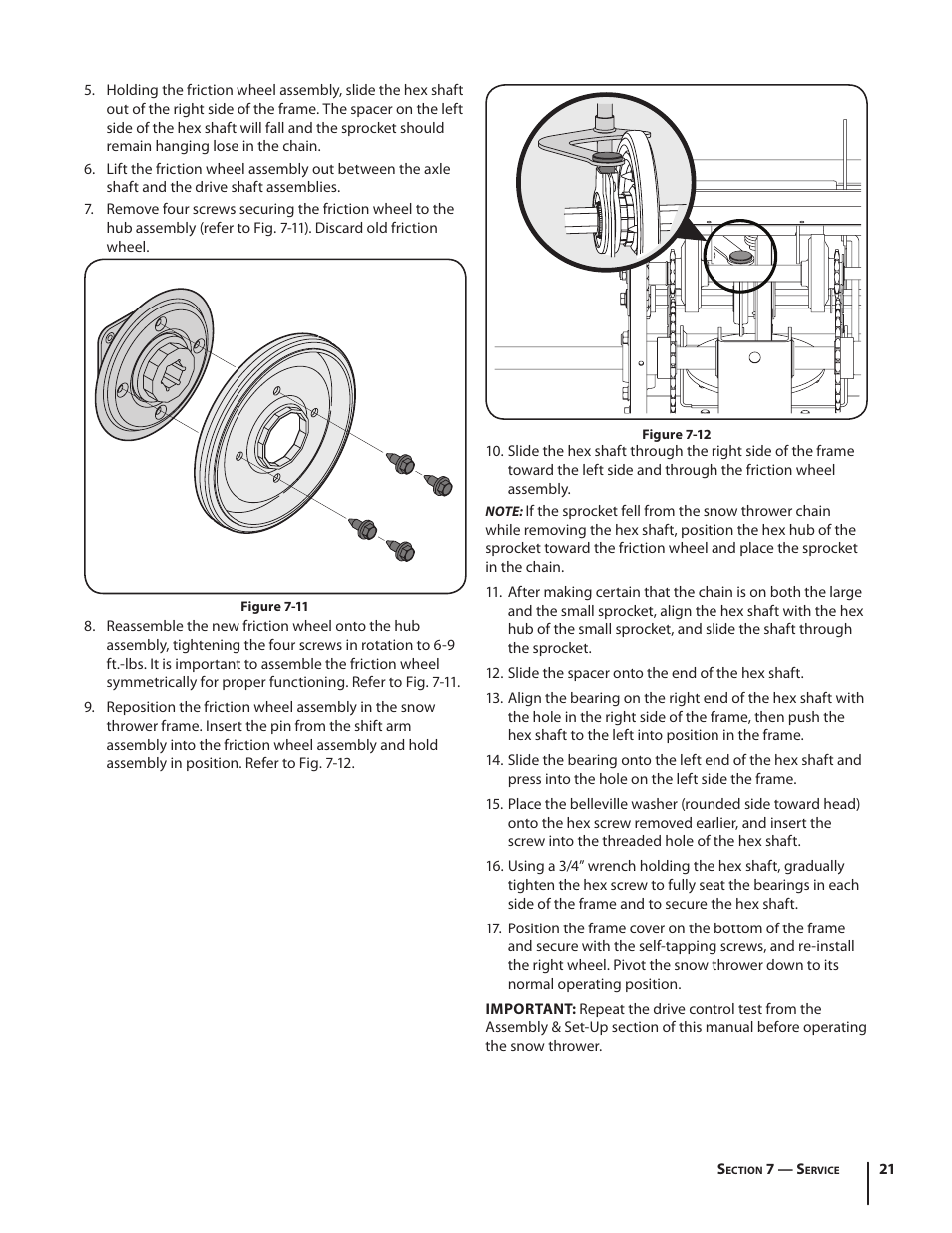 Cub Cadet TWO STAGE SNOW THROWER 930 SWE User Manual | Page 21 / 28