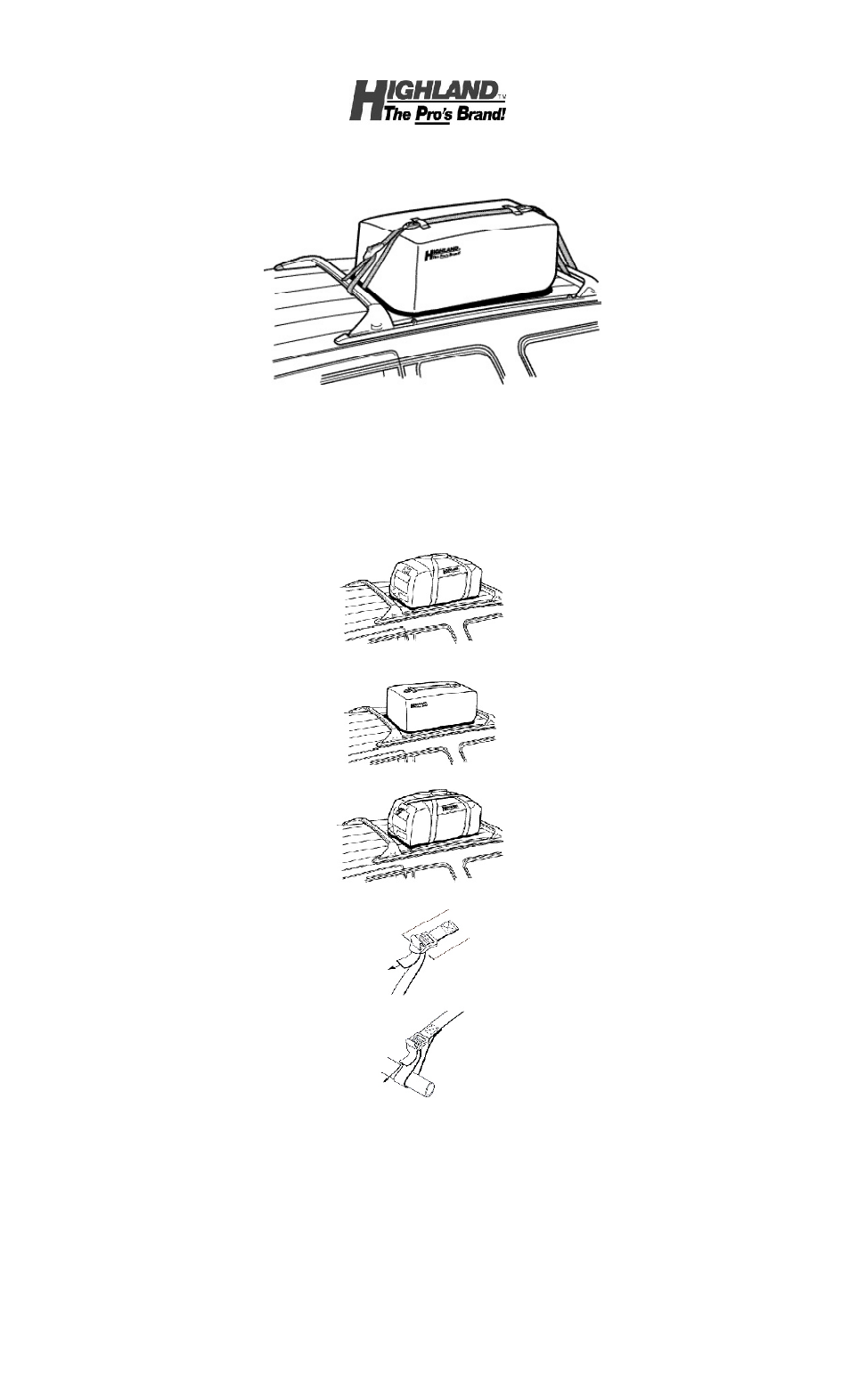 Porte-bagages de toit d’automobile, Equipaje de techo para automóvil, Sac de voyage roulant imperméable pour | Maleta rodante a prueba de agua | Highland 10396 User Manual | Page 2 / 2