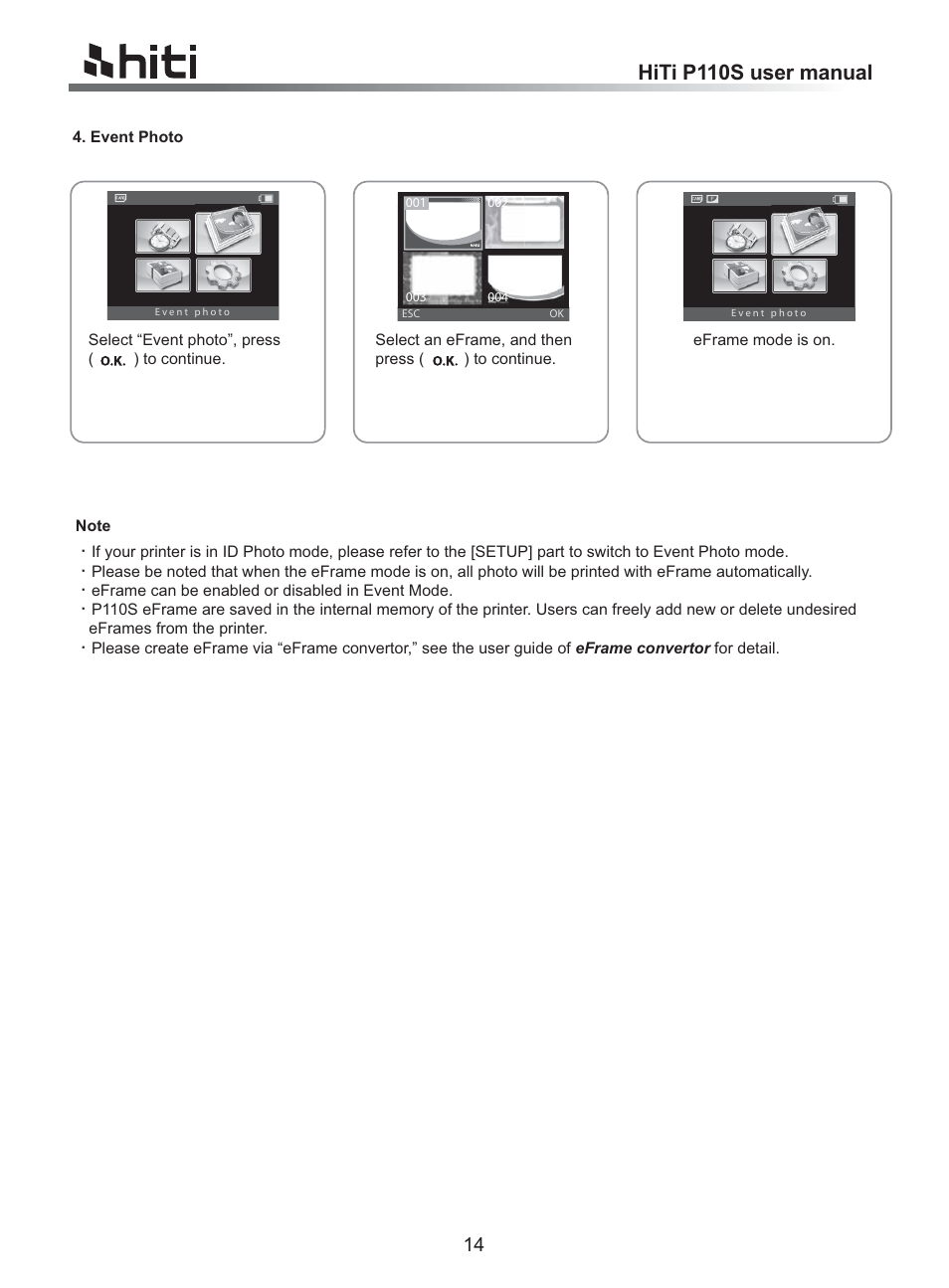 Hiti p110s user manual | HiTi P110 User Manual | Page 16 / 32