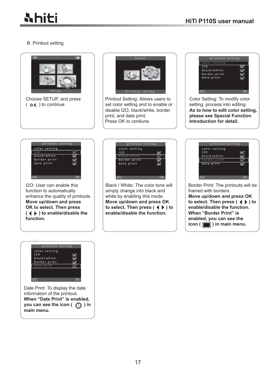 Hiti p110s user manual | HiTi P110 User Manual | Page 19 / 32