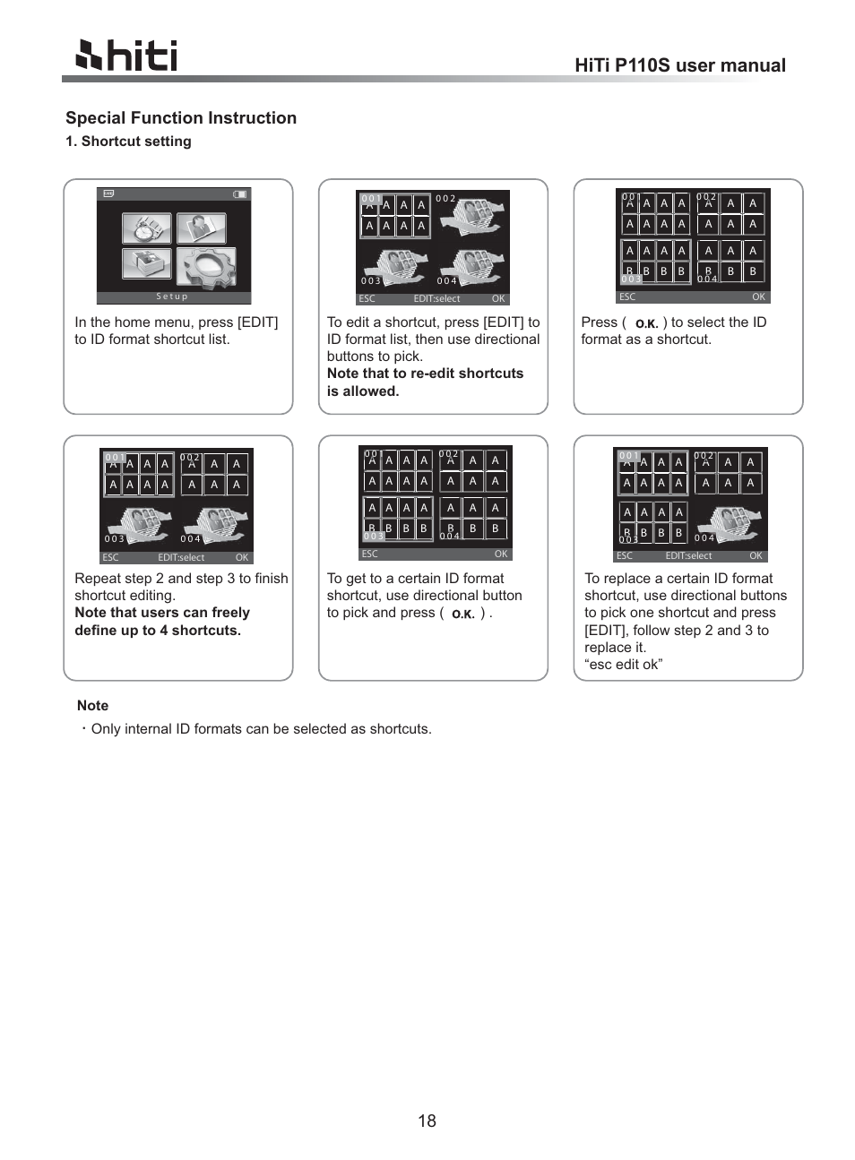 Hiti p110s user manual, 18 special function instruction | HiTi P110 User Manual | Page 20 / 32