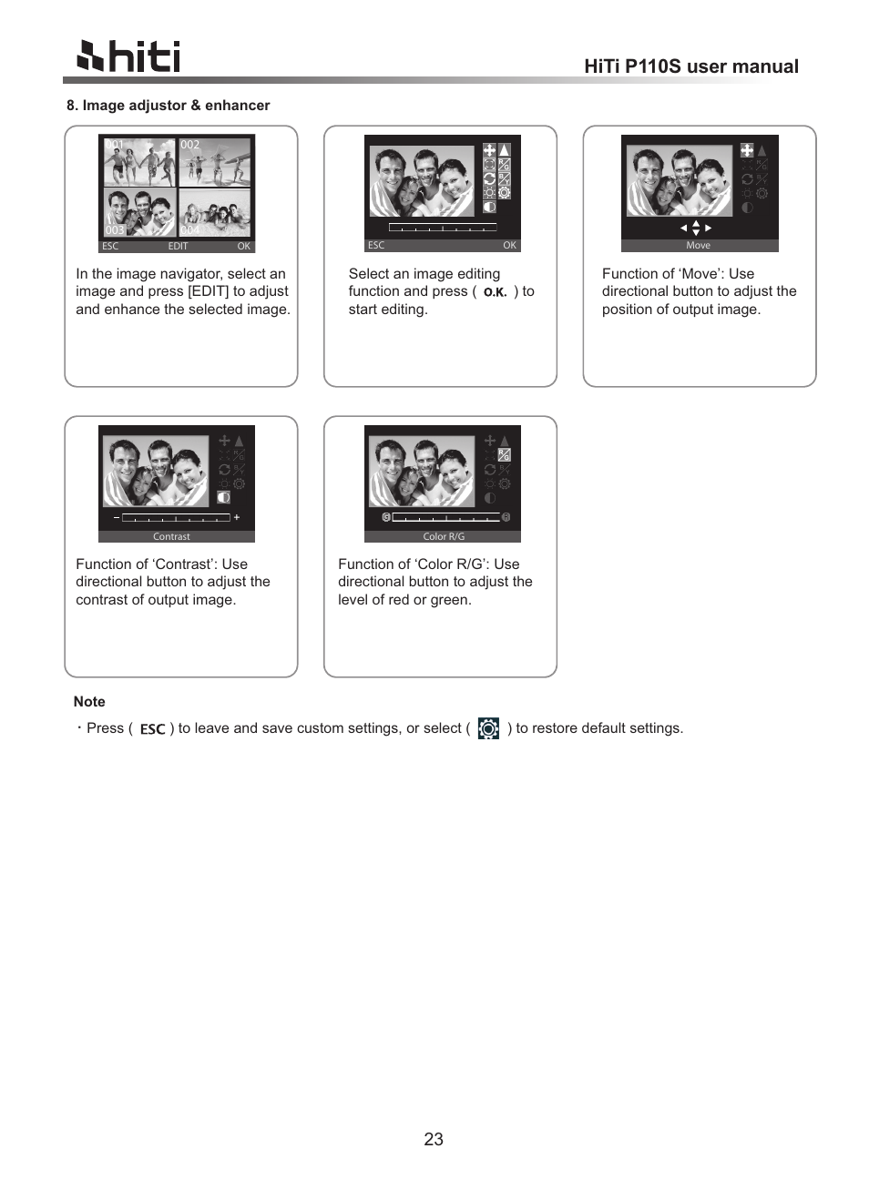 Hiti p110s user manual | HiTi P110 User Manual | Page 25 / 32