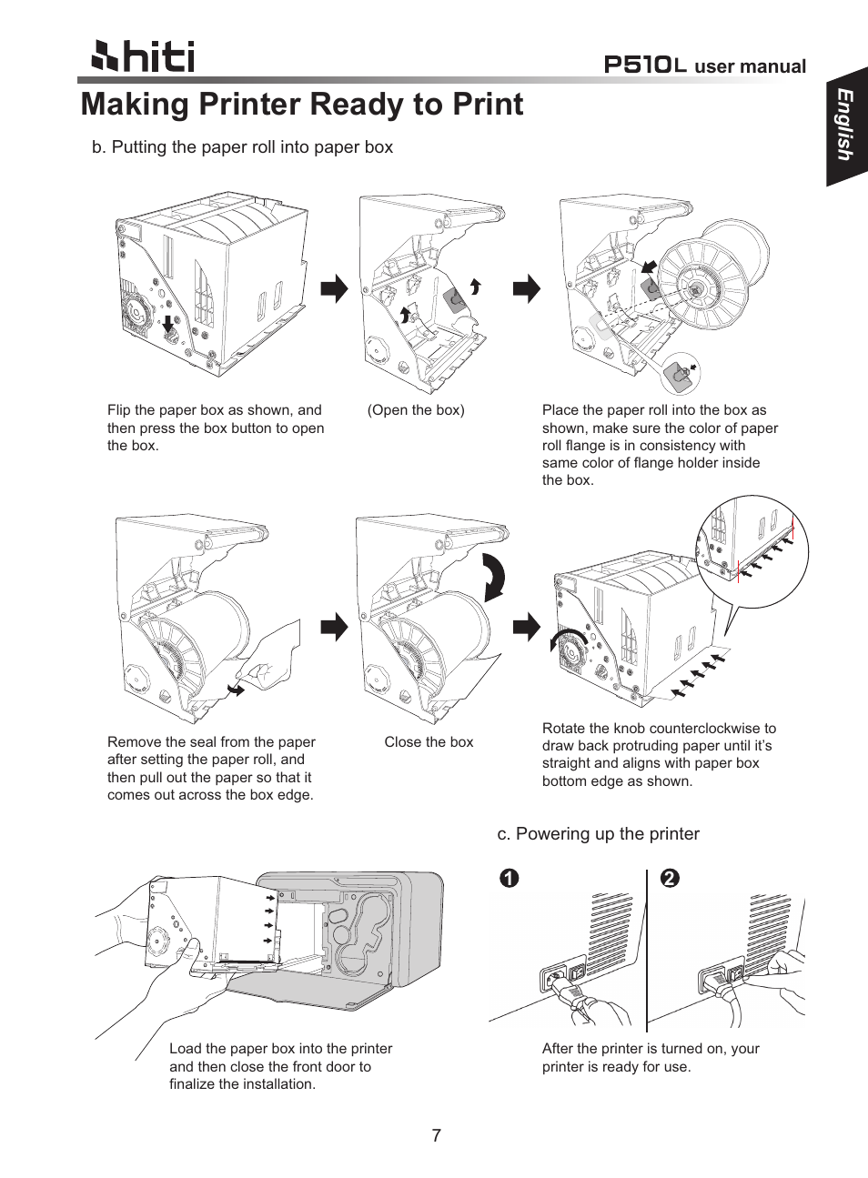 Making printer ready to print | HiTi P510L User Manual | Page 7 / 12