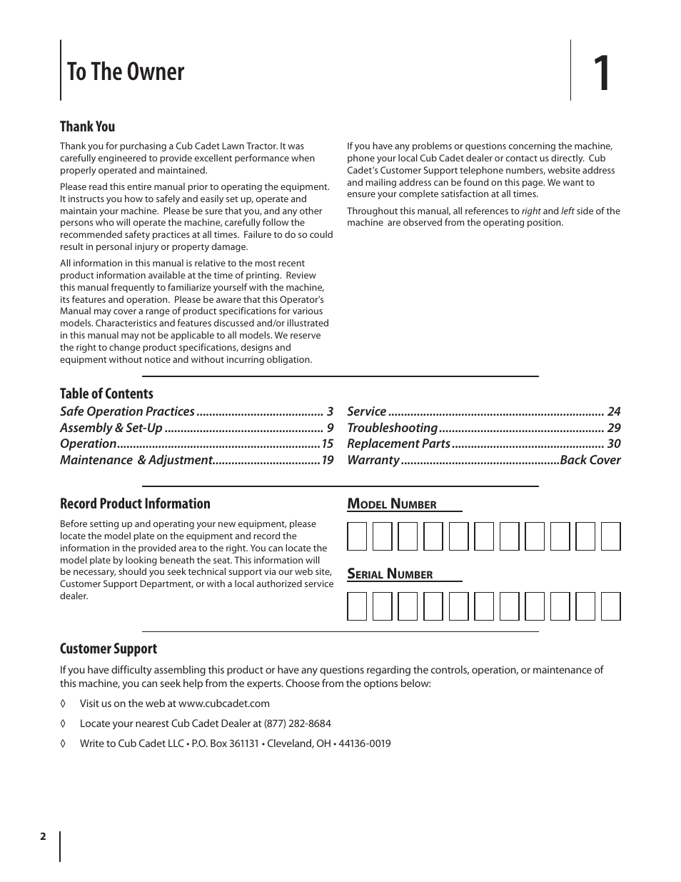 Cub Cadet LTX1046 User Manual | Page 2 / 36