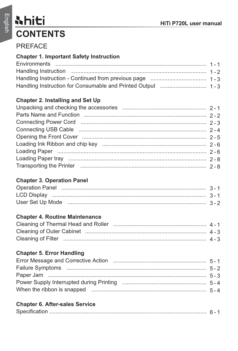 HiTi P720L User Manual | Page 2 / 25