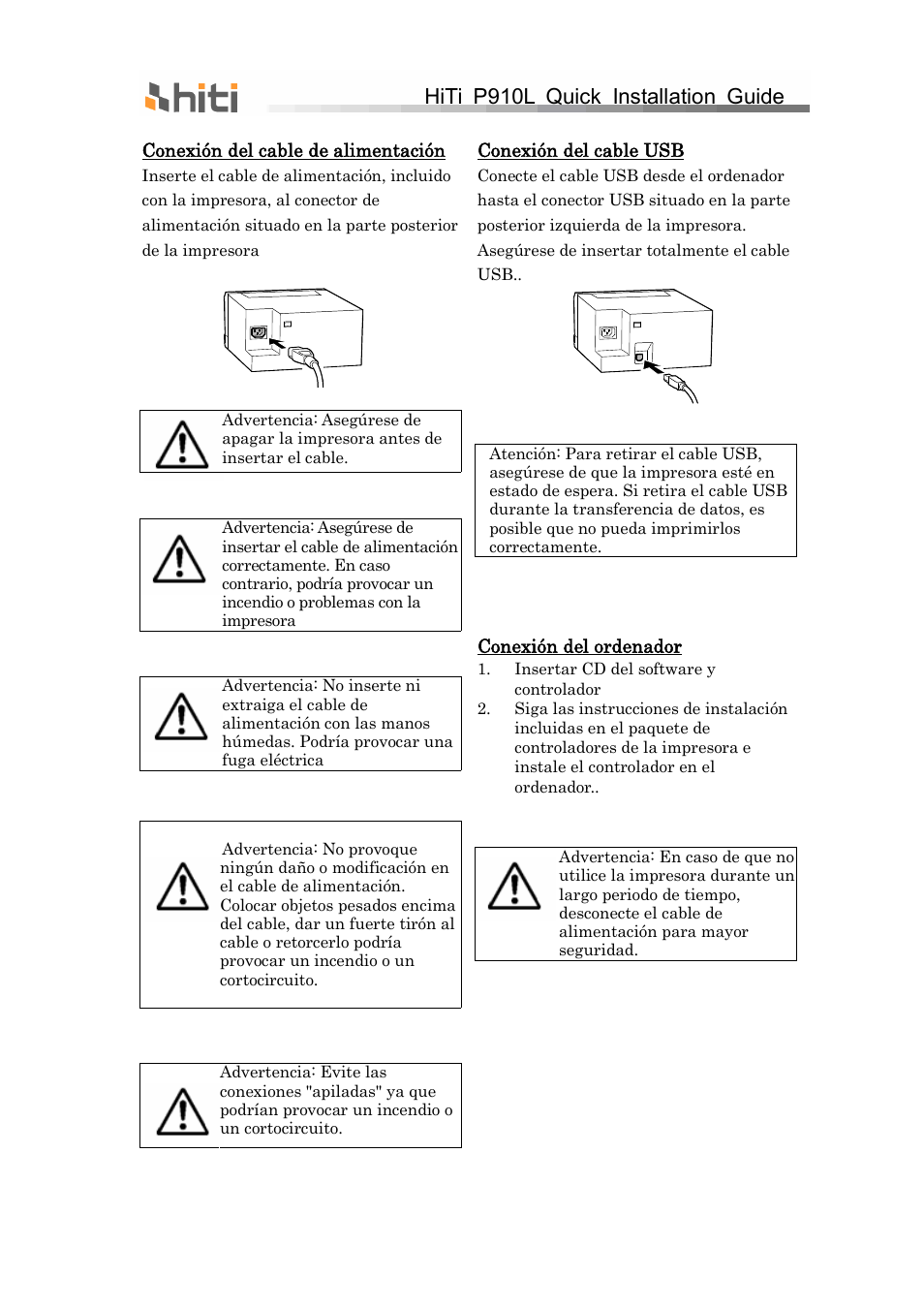 Hiti p910l quick installation guide | HiTi P910L Quick Installation Guide User Manual | Page 14 / 36