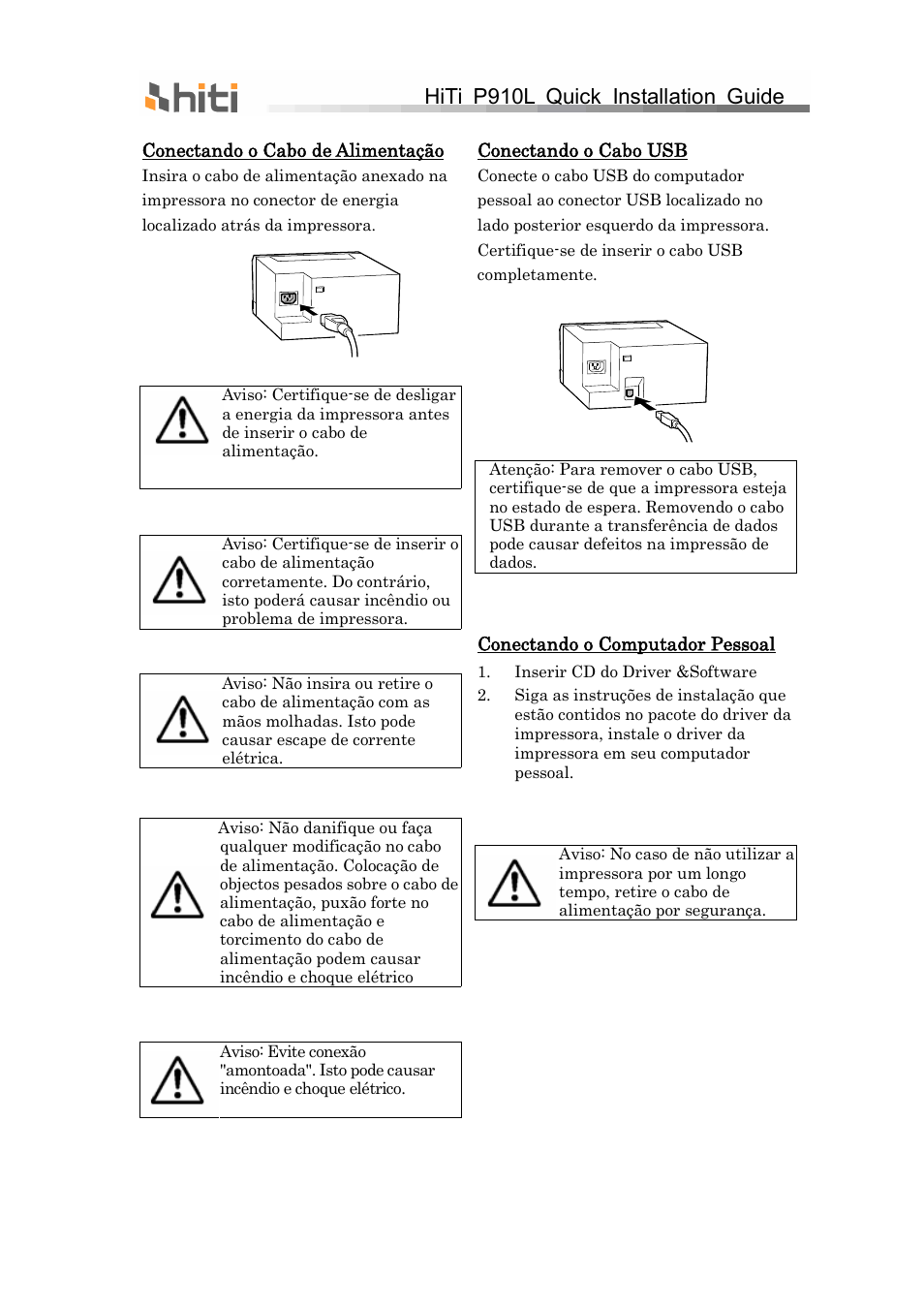 Hiti p910l quick installation guide | HiTi P910L Quick Installation Guide User Manual | Page 18 / 36
