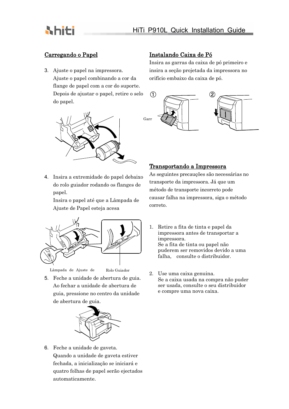 Hiti p910l quick installation guide | HiTi P910L Quick Installation Guide User Manual | Page 20 / 36