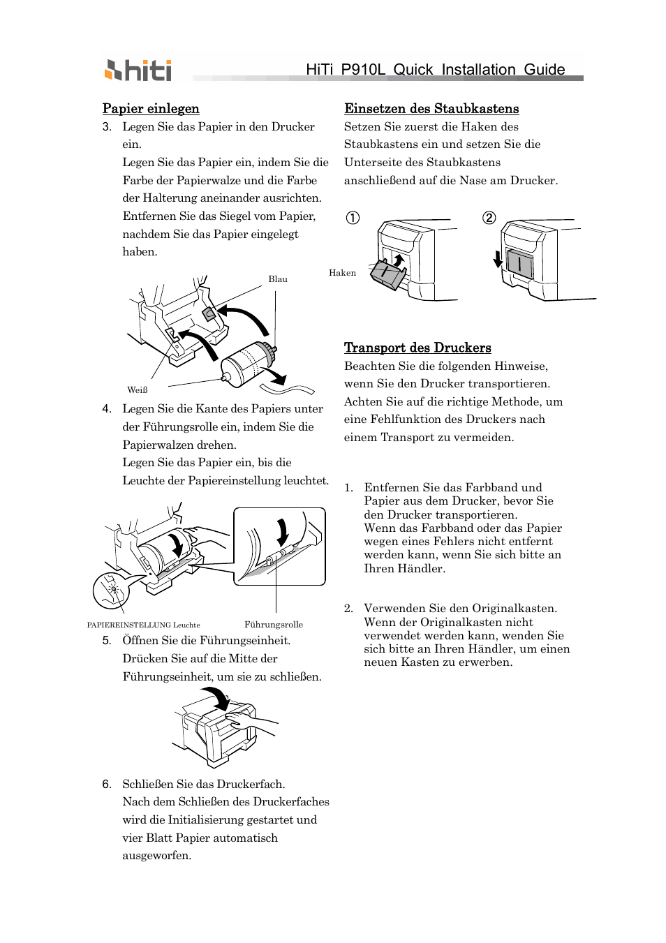 Hiti p910l quick installation guide | HiTi P910L Quick Installation Guide User Manual | Page 28 / 36