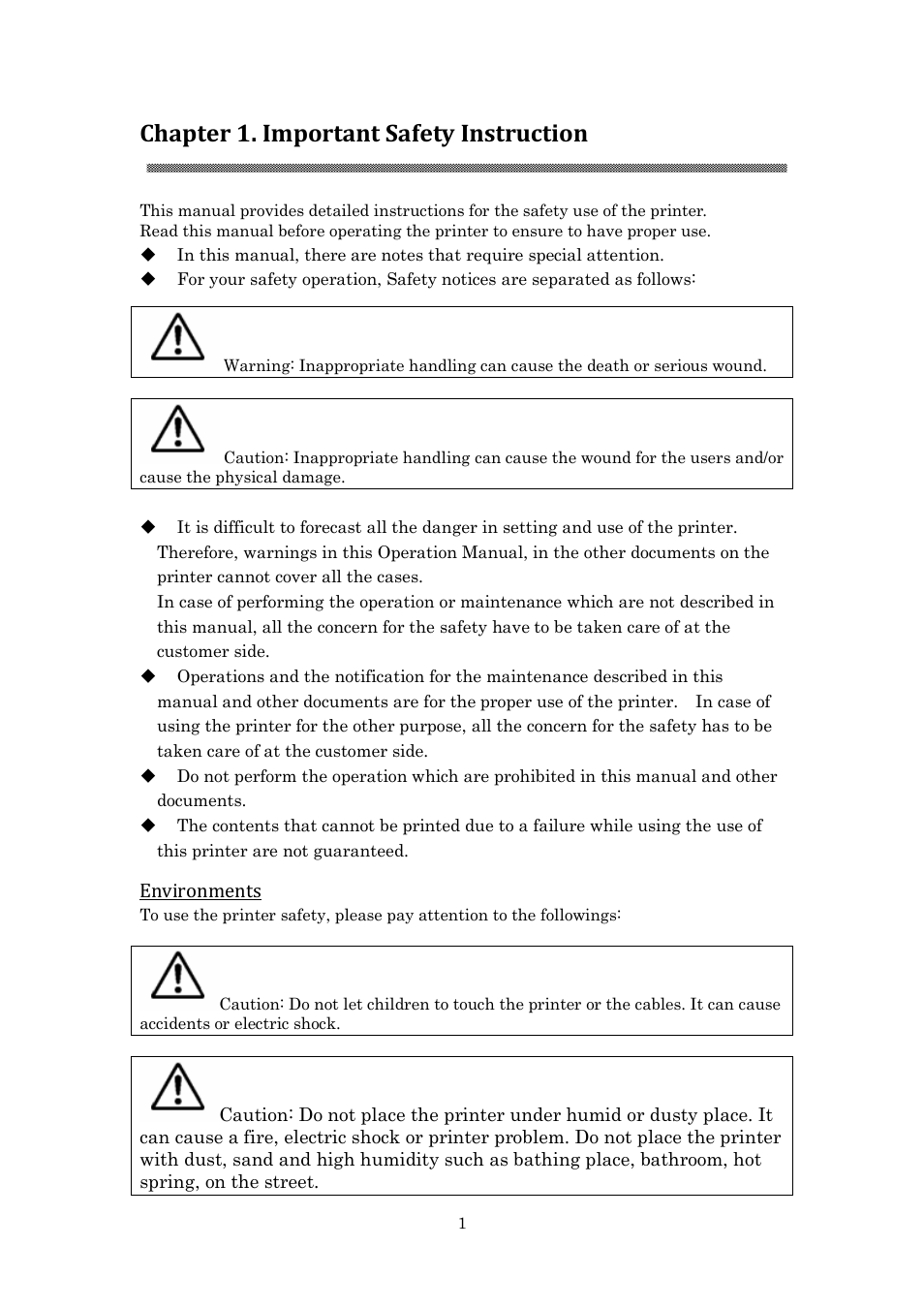 Chapter 1. important safety instruction | HiTi P910L User Manual User Manual | Page 4 / 25