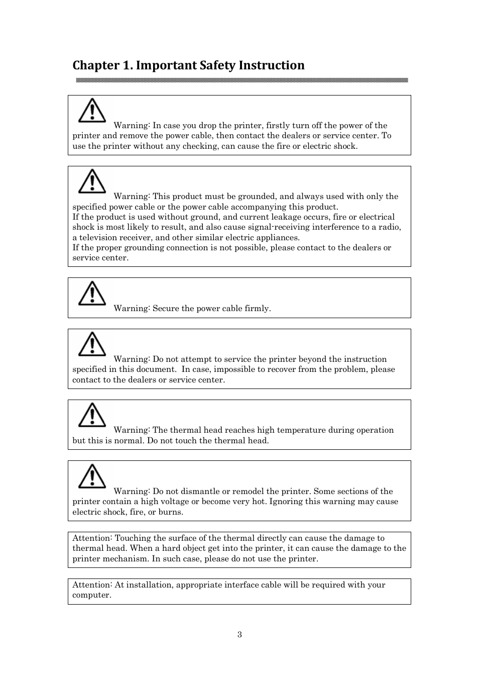 Chapter 1. important safety instruction | HiTi P910L User Manual User Manual | Page 6 / 25