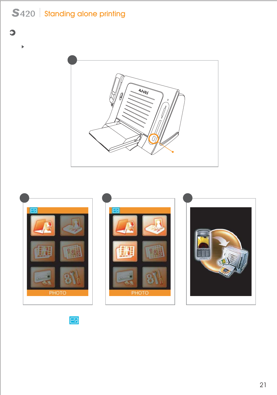 Standing alone printing | HiTi S420 User Manual | Page 22 / 25