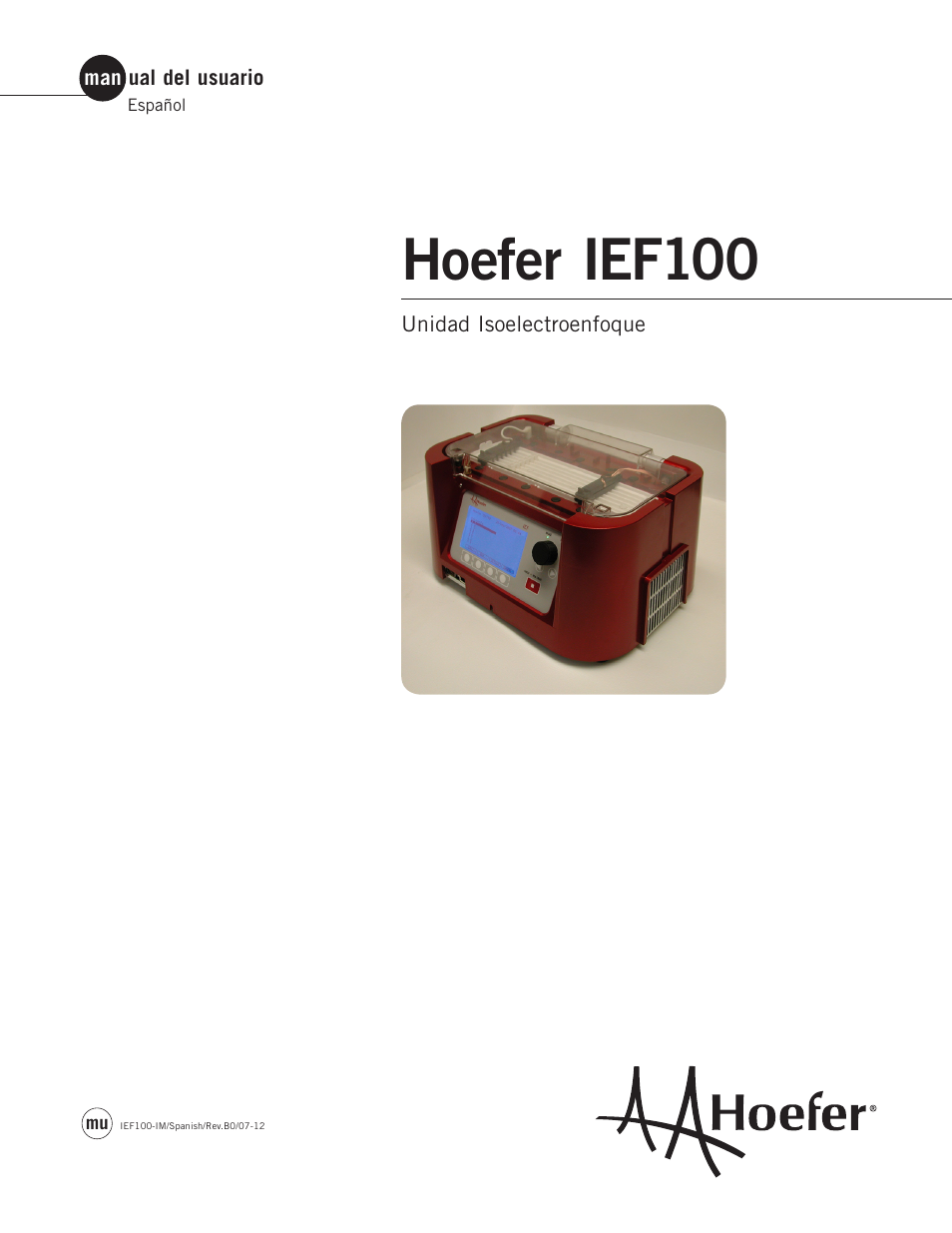 Hoefer IEF100 User Manual | 65 pages