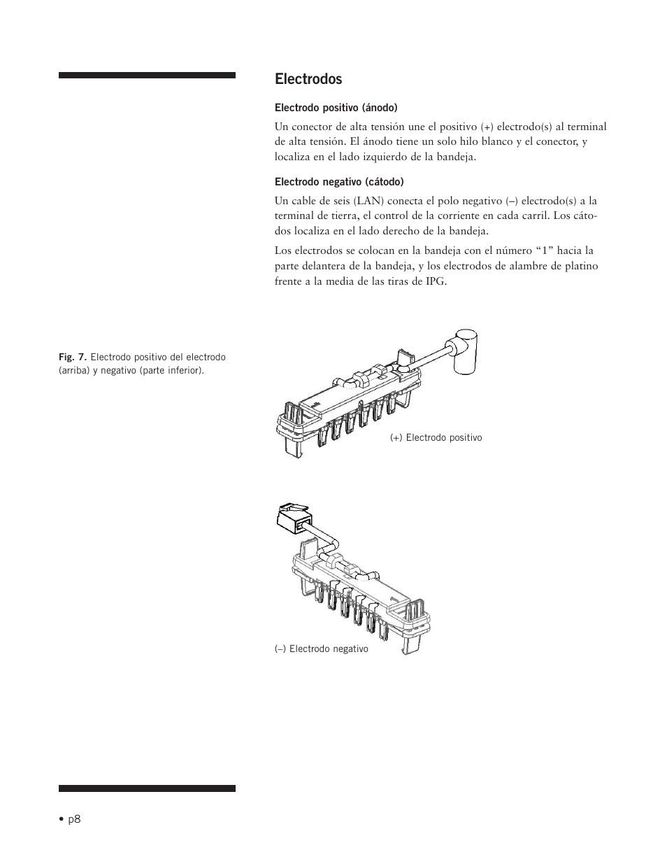 Electrodos | Hoefer IEF100 User Manual | Page 14 / 65