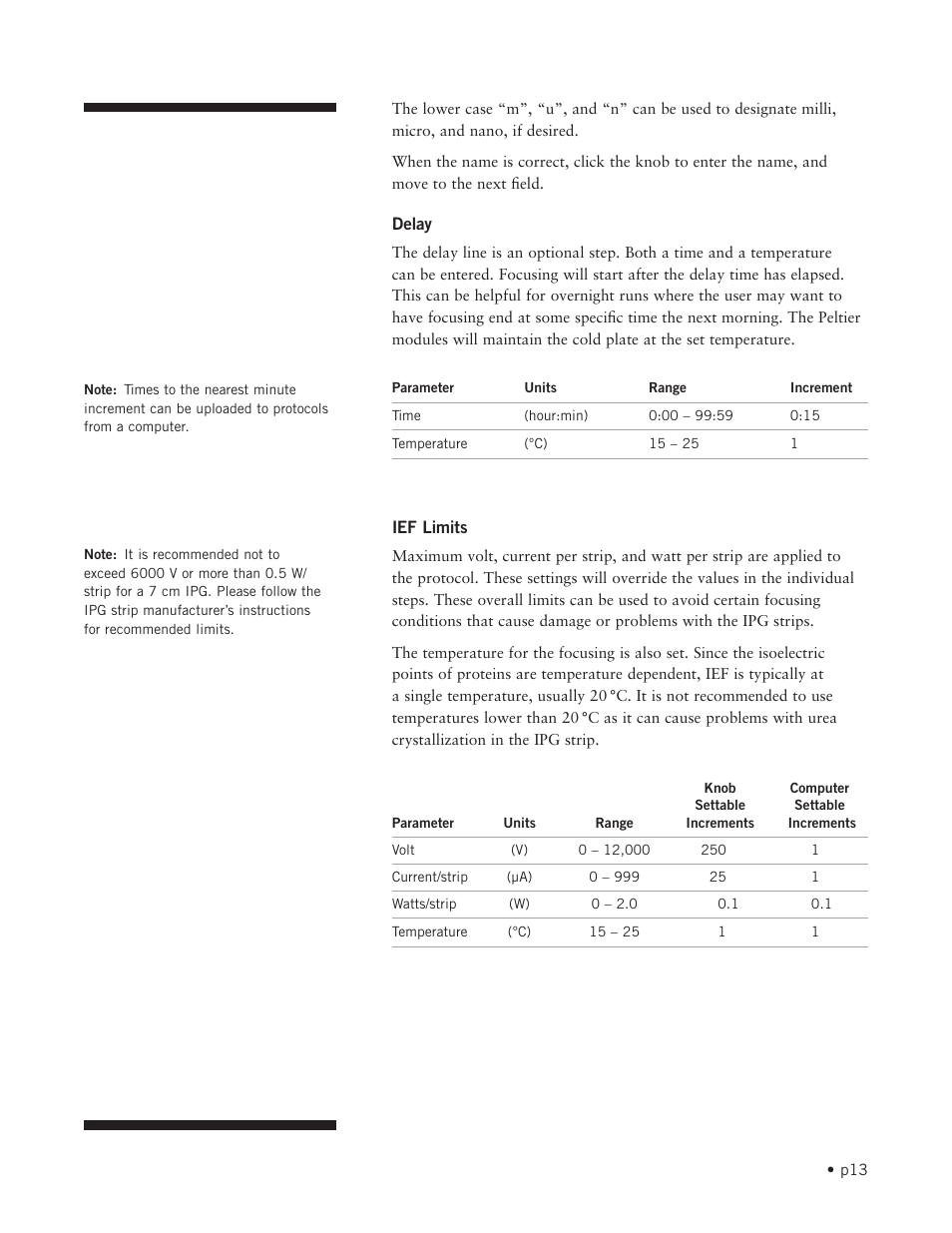 Hoefer IEF100 User Manual | Page 19 / 65