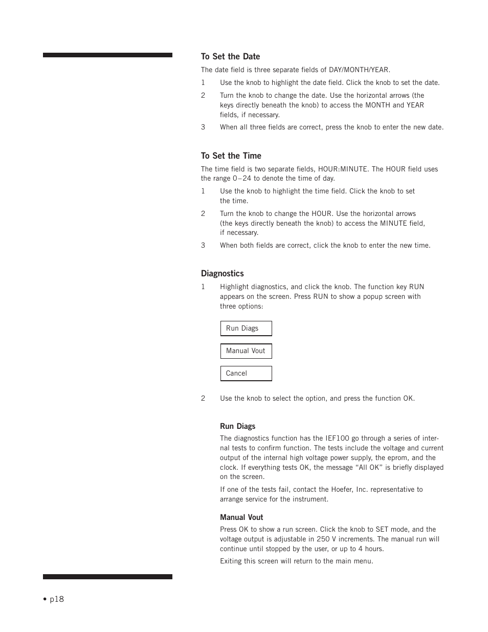 Hoefer IEF100 User Manual | Page 24 / 65