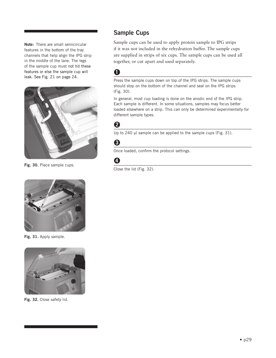 Sample cups | Hoefer IEF100 User Manual | Page 35 / 65