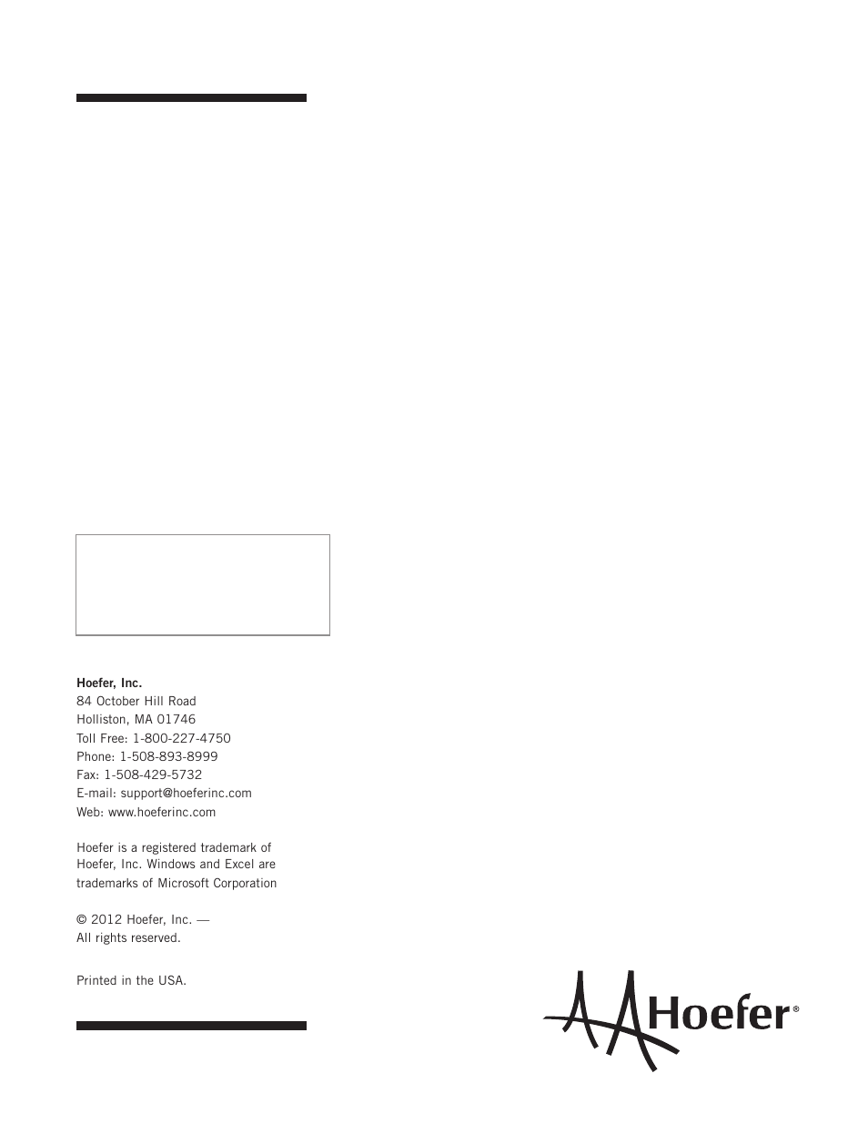 Hoefer IEF100 User Manual | Page 65 / 65
