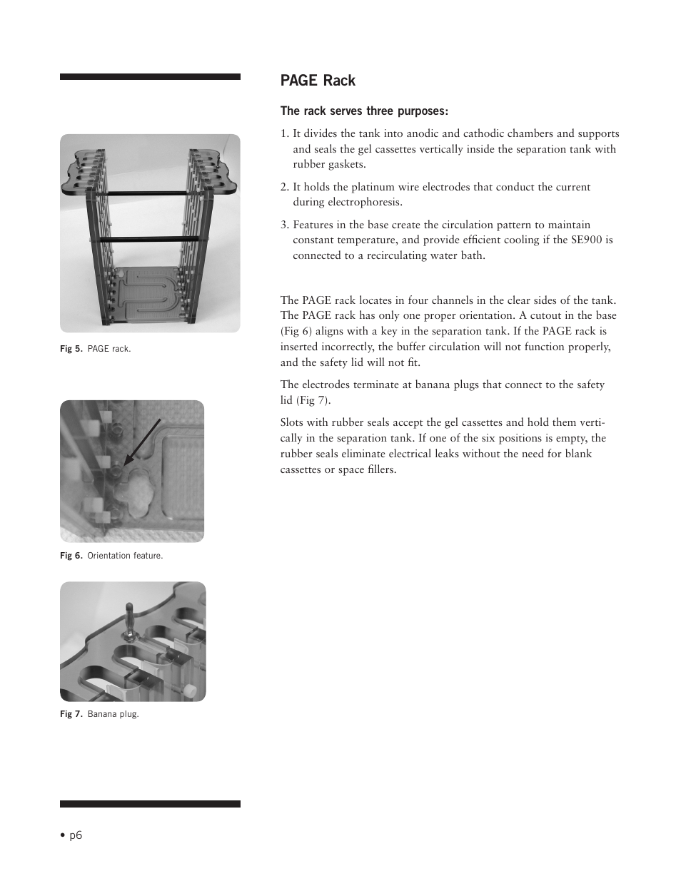 Page rack | Hoefer SE900 User Manual | Page 12 / 37