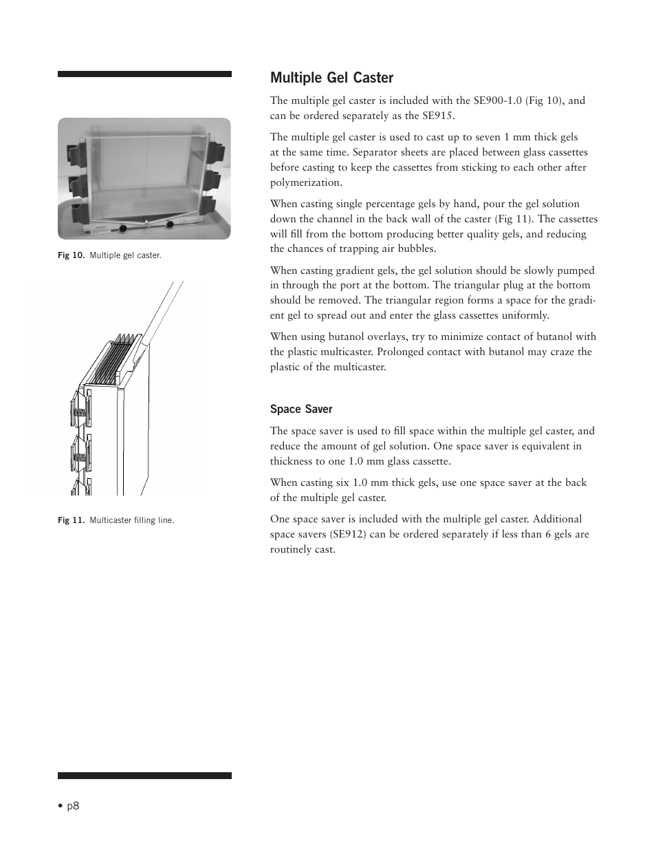 Multiple gel caster | Hoefer SE900 User Manual | Page 14 / 37