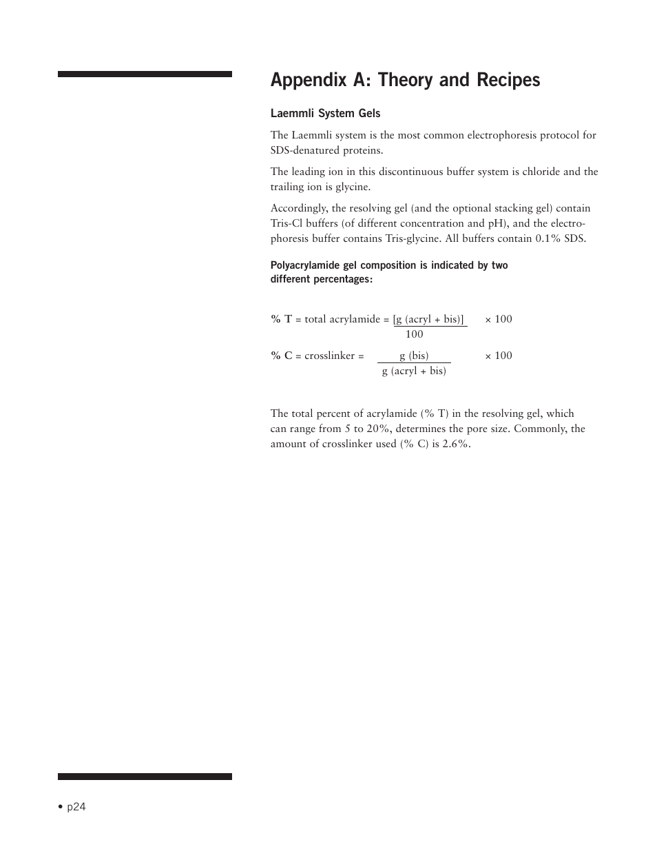 Appendix a: theory and recipes | Hoefer SE900 User Manual | Page 30 / 37