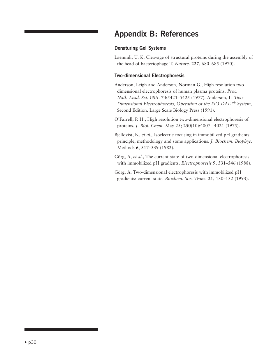 Appendix b: references | Hoefer SE900 User Manual | Page 36 / 37