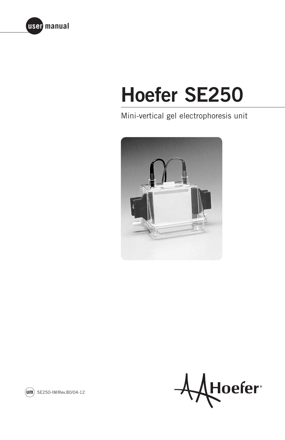 Hoefer SE250 User Manual | 31 pages