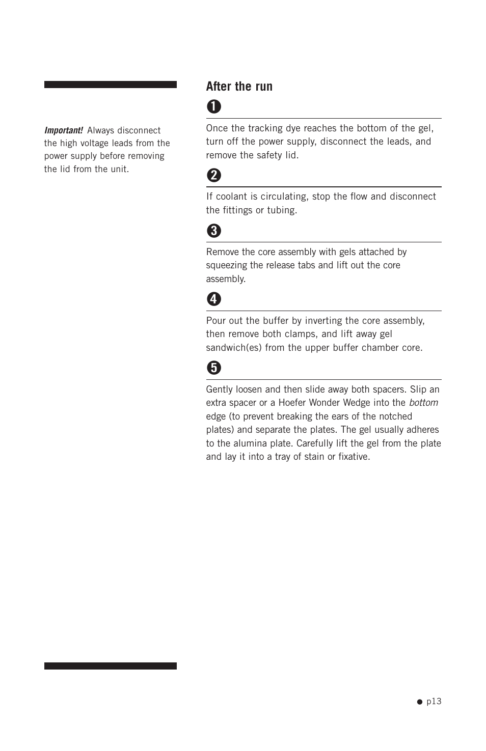 Hoefer SE250 User Manual | Page 21 / 31