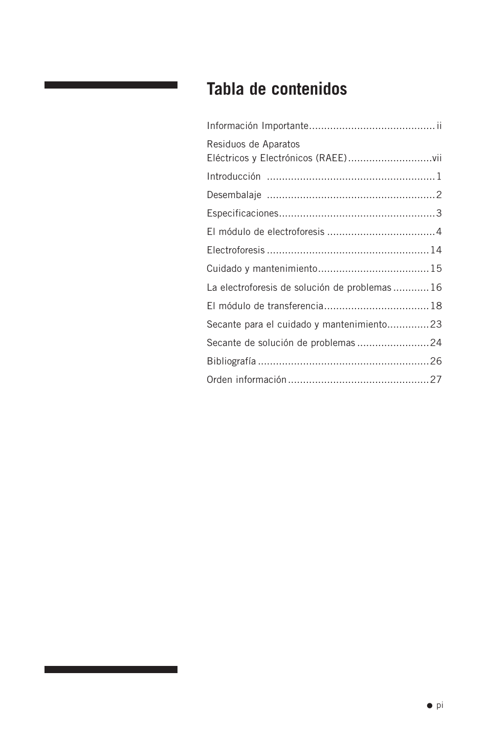 Hoefer SE300 miniVE User Manual | Page 2 / 37