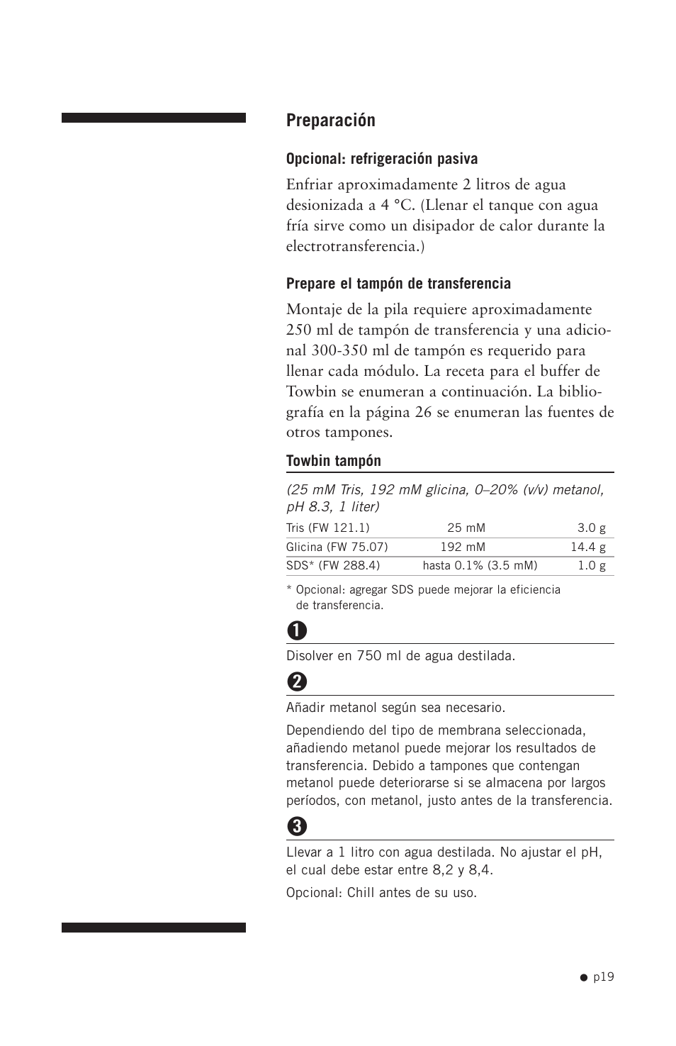 Preparación | Hoefer SE300 miniVE User Manual | Page 27 / 37