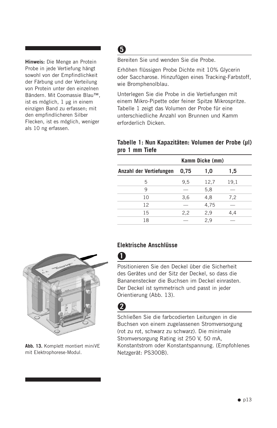 Hoefer SE300 miniVE User Manual | Page 21 / 37