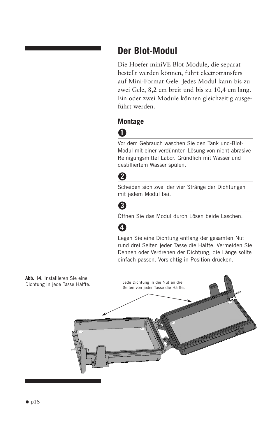 Der blot-modul | Hoefer SE300 miniVE User Manual | Page 26 / 37