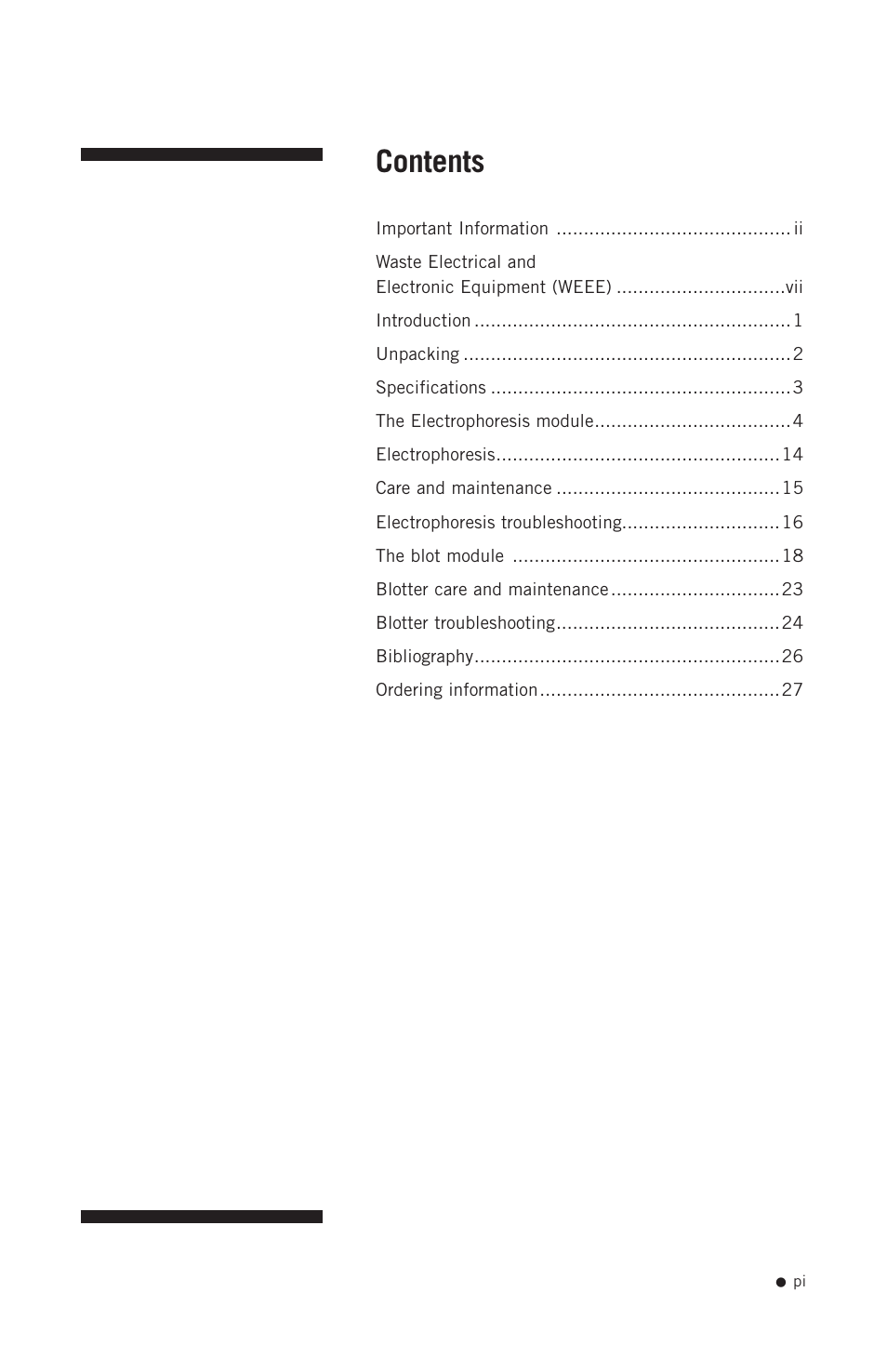 Hoefer SE300 miniVE User Manual | Page 2 / 37