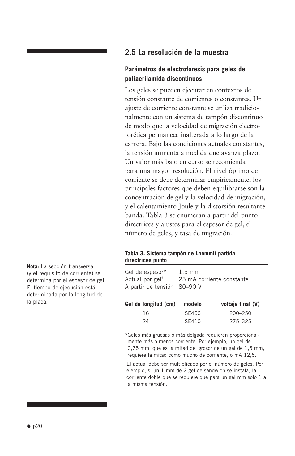 5 la resolución de la muestra | Hoefer SE400 User Manual | Page 28 / 51