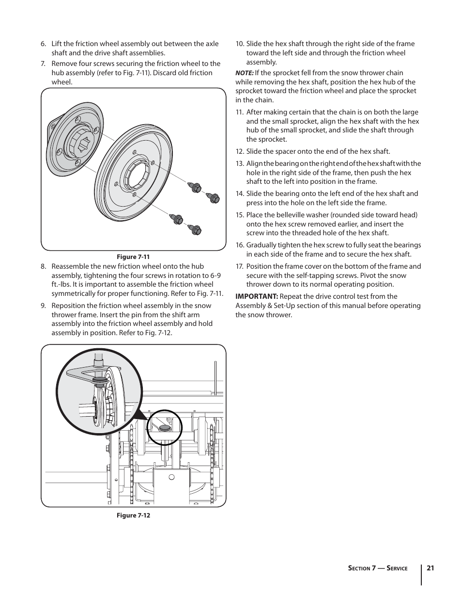 Cub Cadet 930 SWE User Manual | Page 21 / 28
