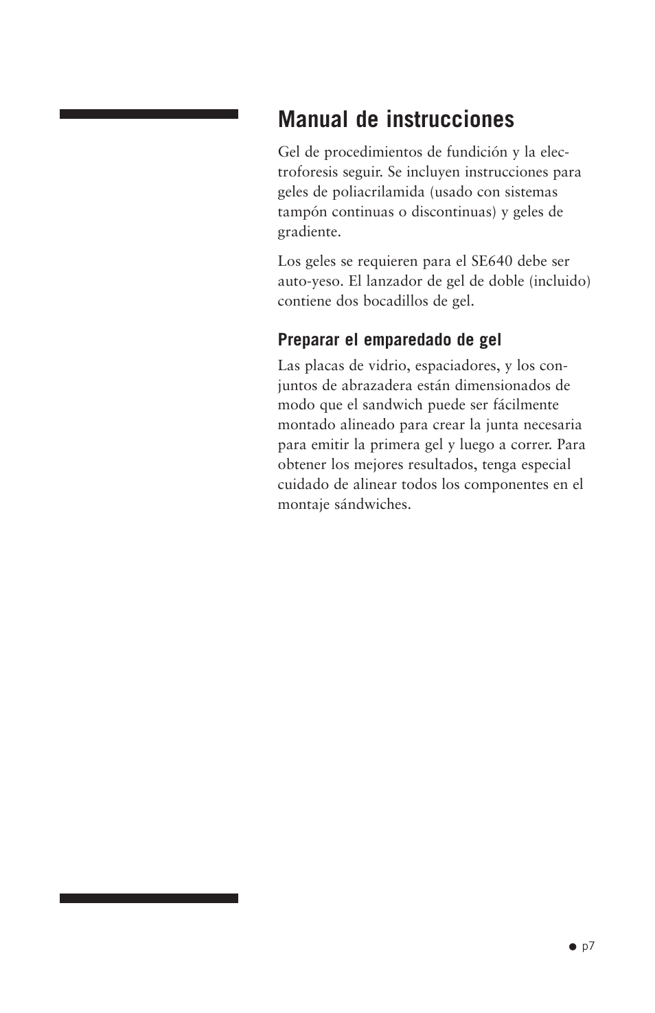 Manual de instrucciones | Hoefer SE640 User Manual | Page 15 / 51