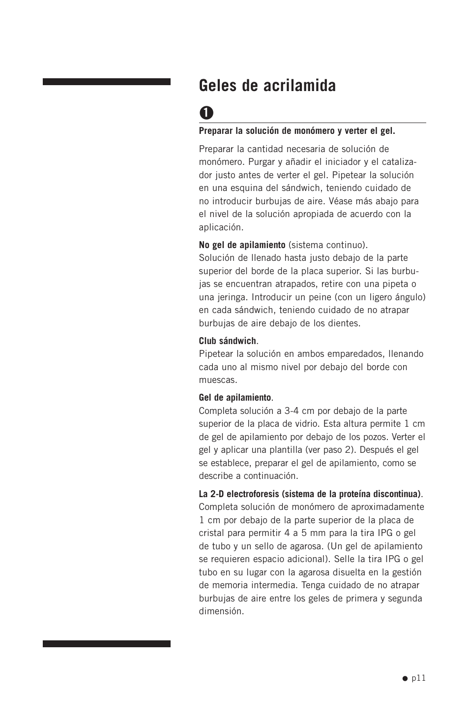 Geles de acrilamida | Hoefer SE640 User Manual | Page 19 / 51
