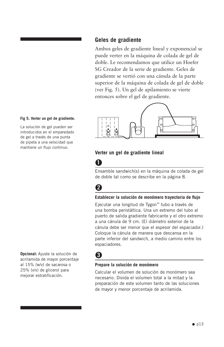 Geles de gradiente | Hoefer SE640 User Manual | Page 21 / 51