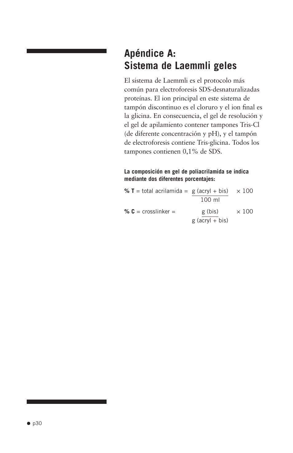 Apéndice a: sistema de laemmli geles | Hoefer SE640 User Manual | Page 38 / 51