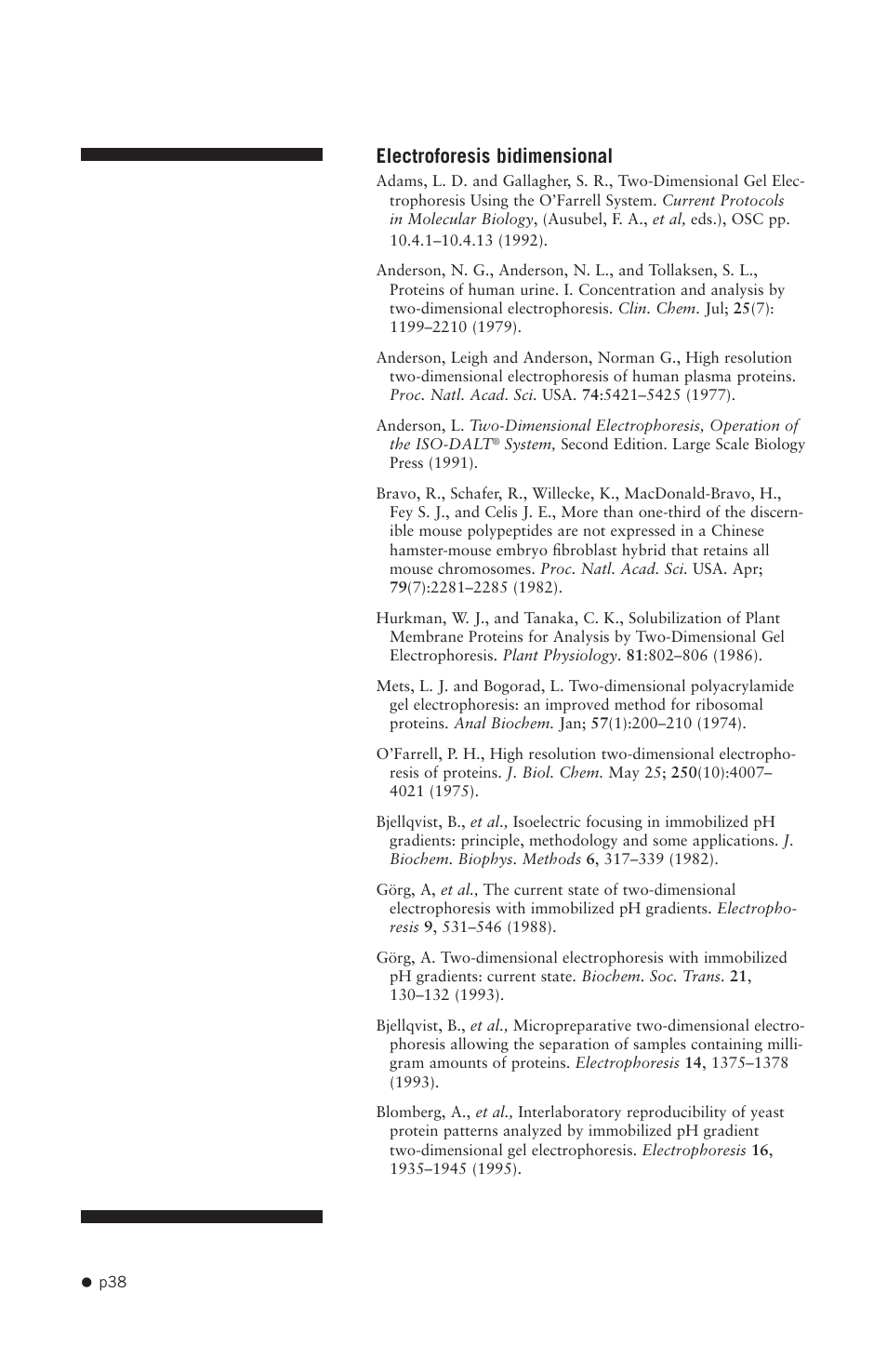 Electroforesis bidimensional | Hoefer SE640 User Manual | Page 46 / 51