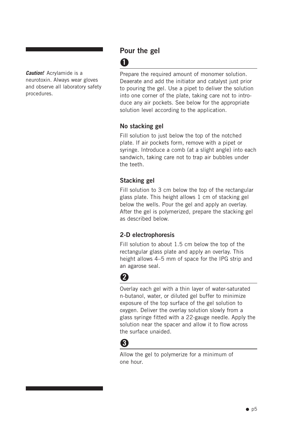 Pour the gel | Hoefer SE245 User Manual | Page 7 / 13