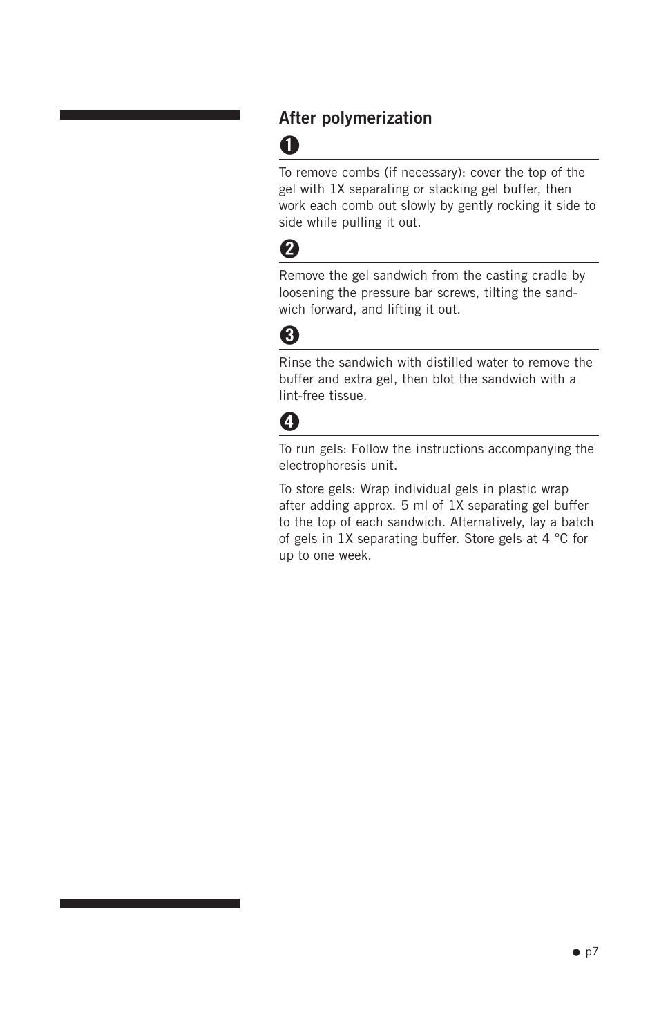 After polymerization | Hoefer SE245 User Manual | Page 9 / 13