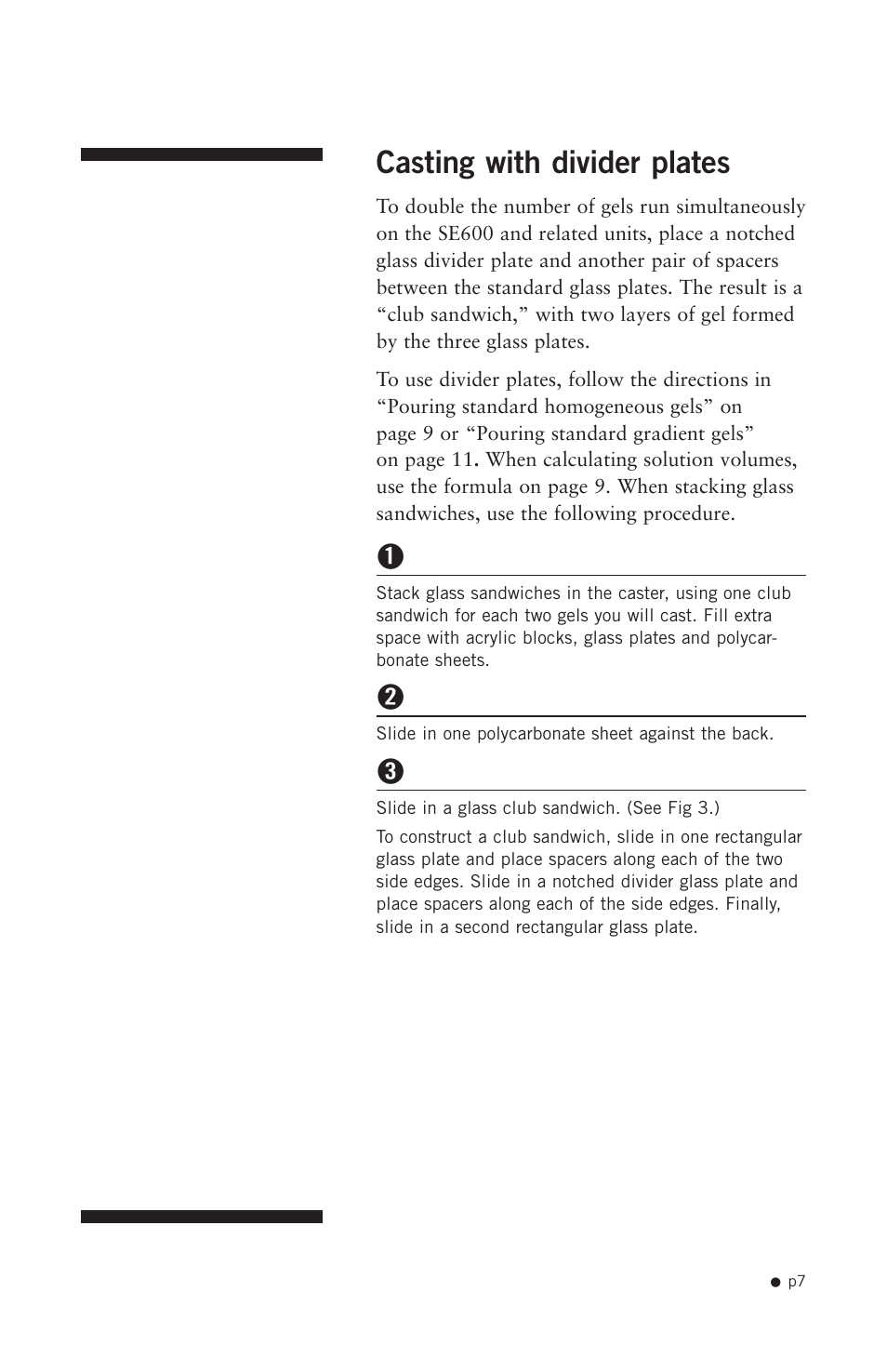 Casting with divider plates | Hoefer SE615 User Manual | Page 10 / 27