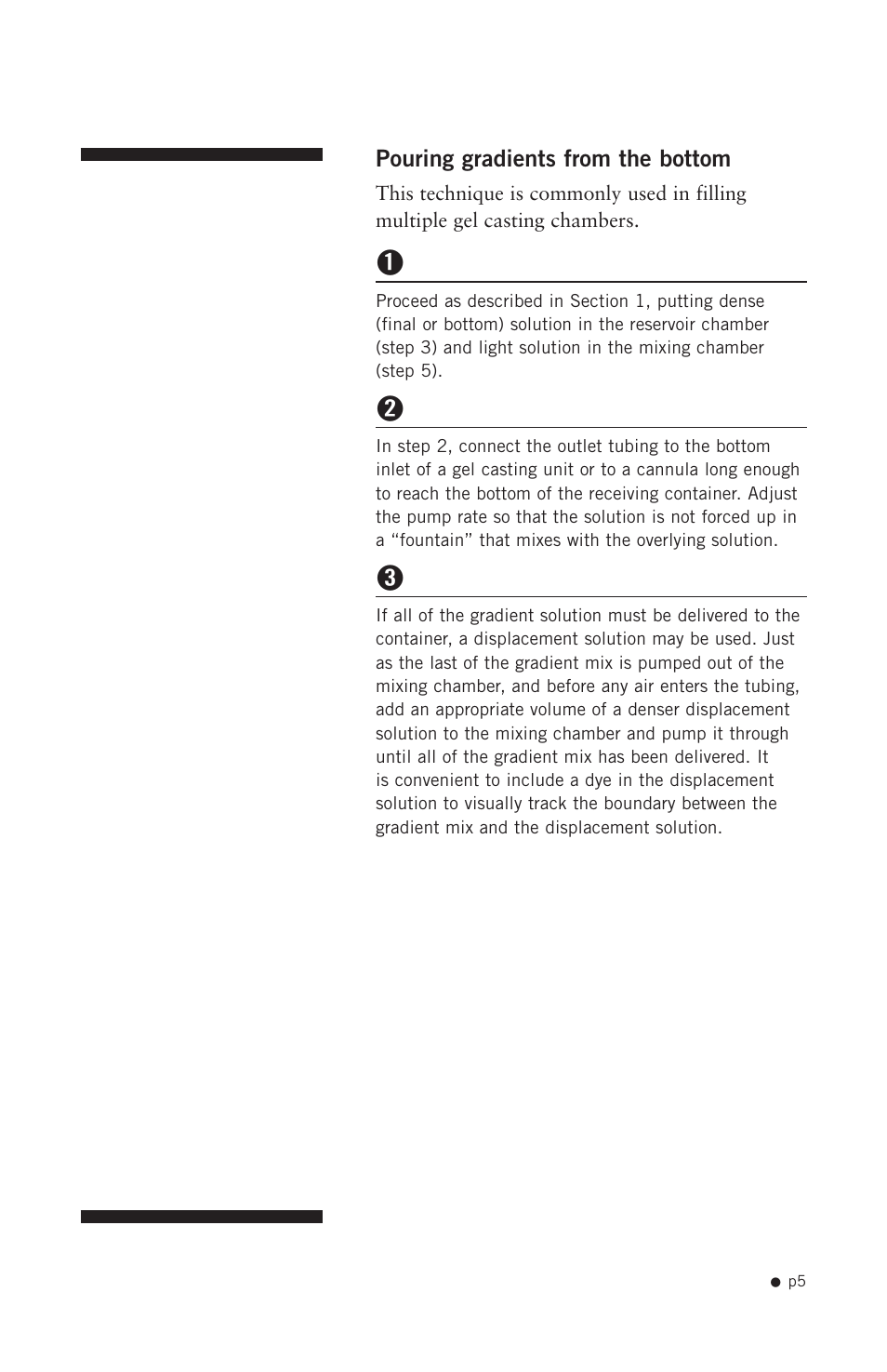 Pouring gradients from the bottom | Hoefer SG500 User Manual | Page 7 / 12
