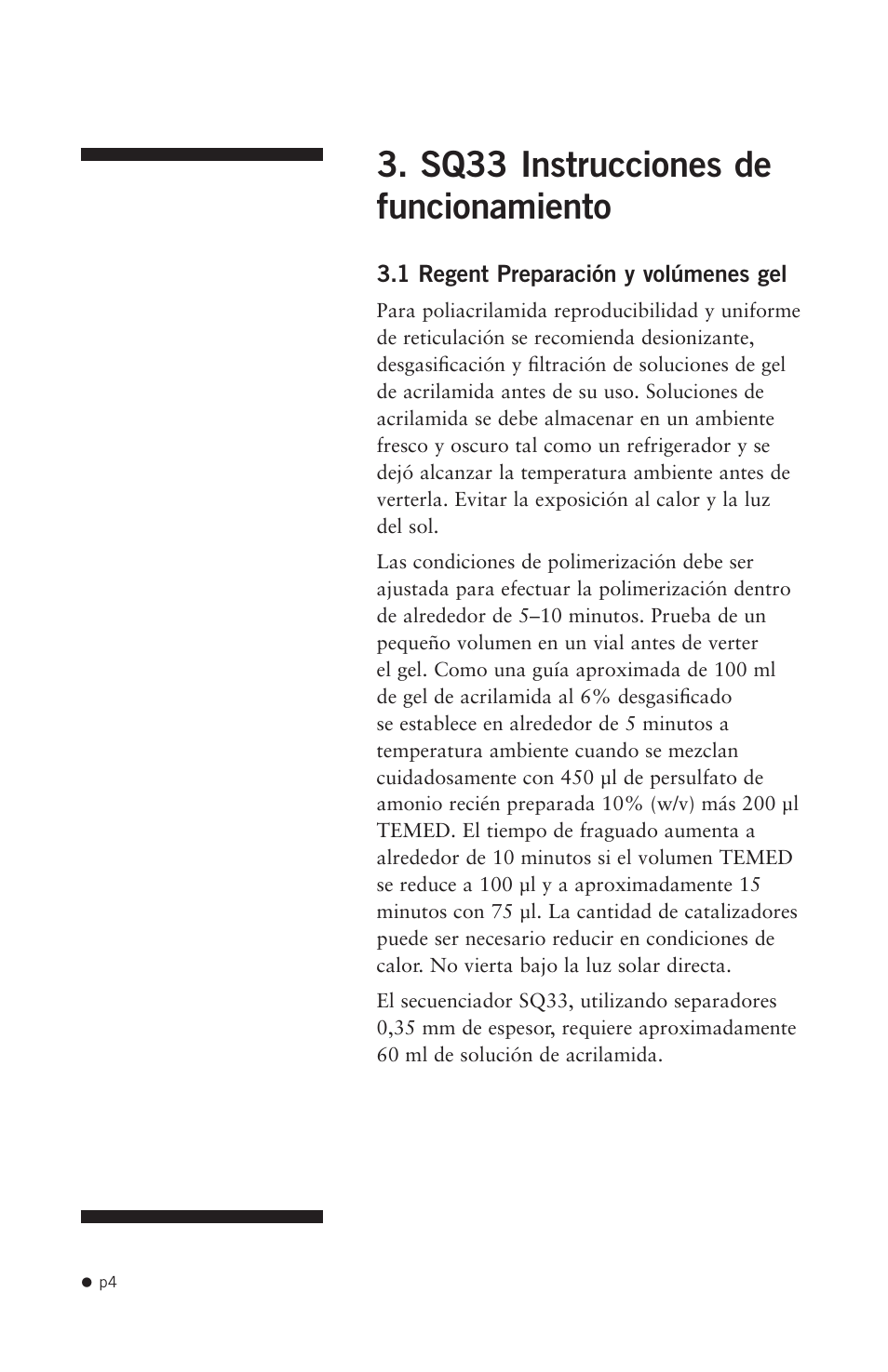 Sq33 instrucciones de funcionamiento | Hoefer SQ33 Sequencer User Manual | Page 15 / 30