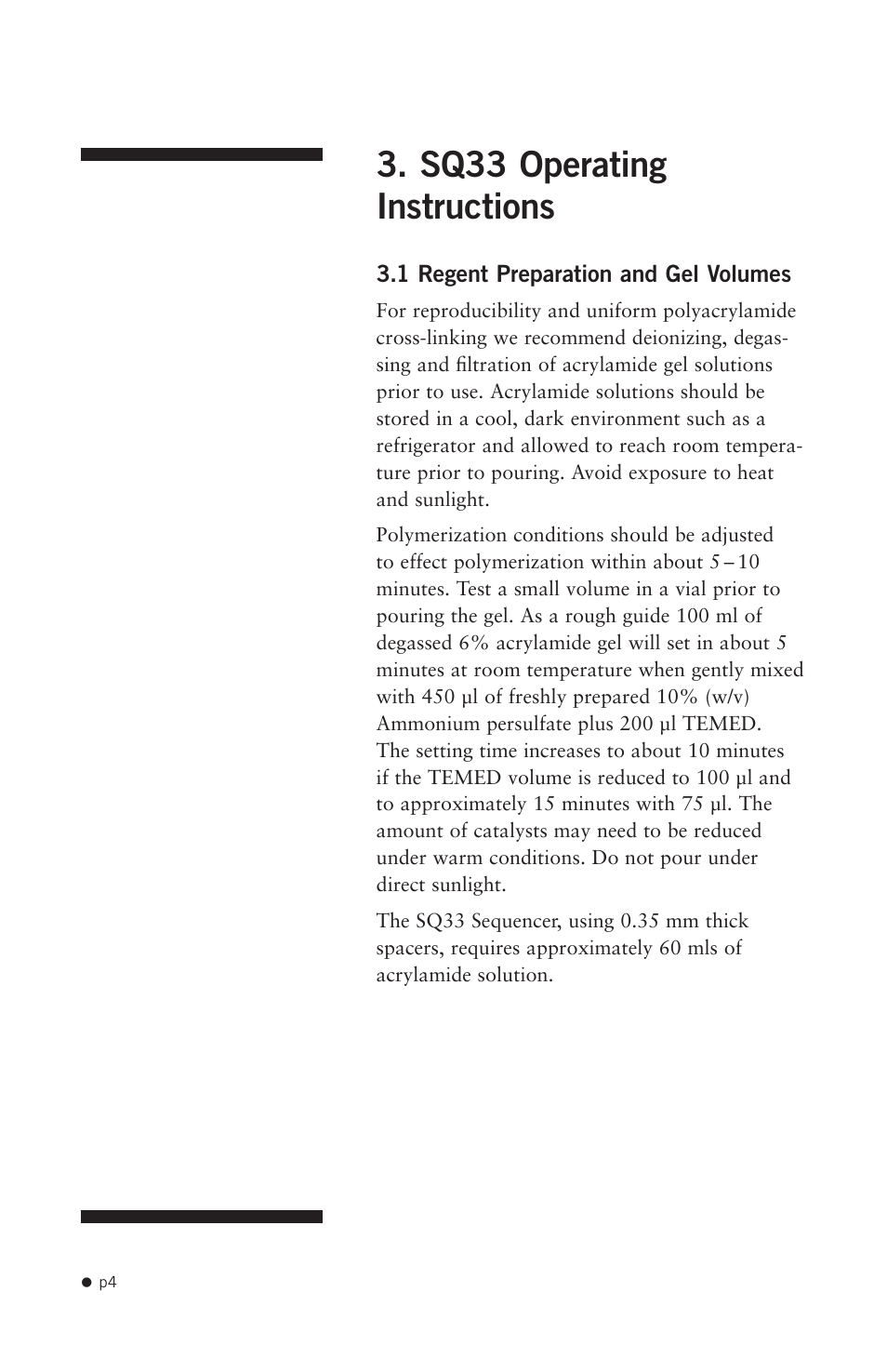 Sq33 operating instructions | Hoefer SQ33 Sequencer User Manual | Page 15 / 30