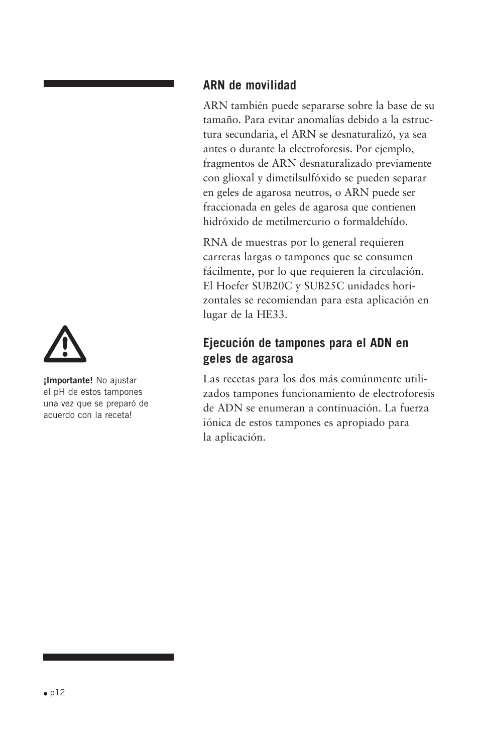 Arn de movilidad | Hoefer HE33 User Manual | Page 20 / 26