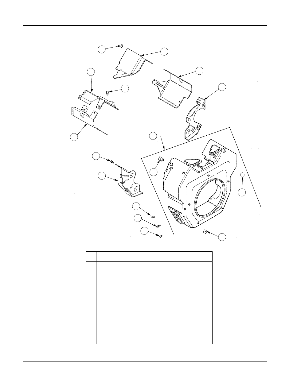 Blower housing and baffles | Cub Cadet 2186 User Manual | Page 21 / 43
